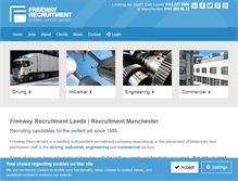 Tablet Screenshot of freewayrecruitment.com